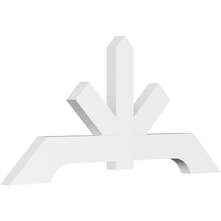 Ekena Millwork Vanguard Architectural Grade PVC Gable Bracket, 48"W x 22"H x 2"D x 4"F, 11/12 Pitch GBP048X22X0204VAN00